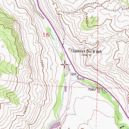 Topographic Map of Little Cimarron River, CO