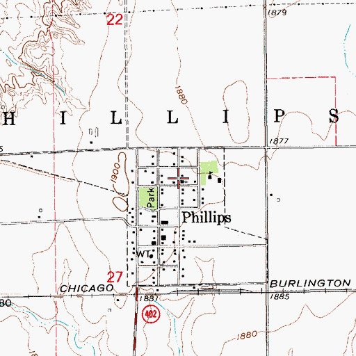 Topographic Map of United Methodist Church, NE
