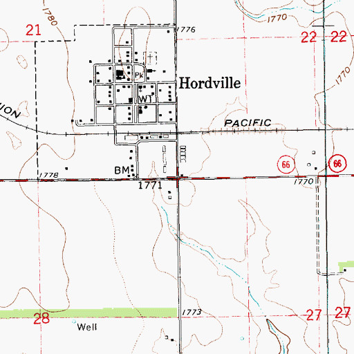 Topographic Map of United Co-op Incorporated Elevator, NE