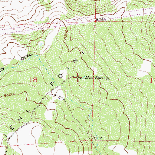 Topographic Map of Mud Springs, CO