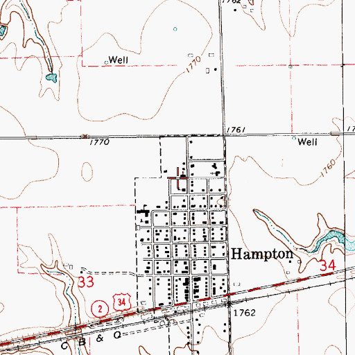 Topographic Map of Saint Peter Lutheran Church, NE