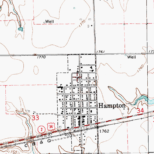 Topographic Map of Saint Peters Evangelical Lutheran School, NE