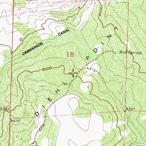 Topographic Map of Diehl Point, CO