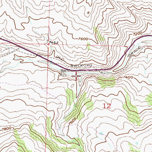 Topographic Map of Cottonwood Creek, CO