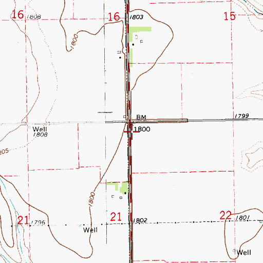 Topographic Map of Township of Grant, NE