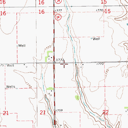 Topographic Map of Township of Orville, NE