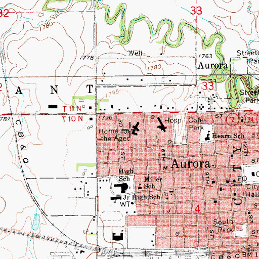 Topographic Map of Hamilton Manor, NE