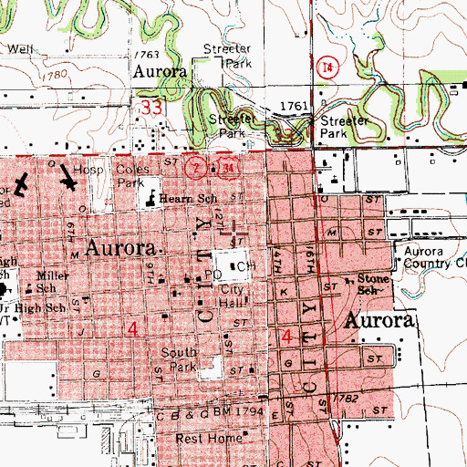 Topographic Map of Memorial Health Clinic, NE