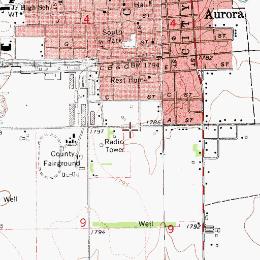 Topographic Map of United Methodist Church, NE