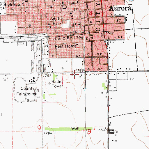 Topographic Map of Evangelical Free Church, NE