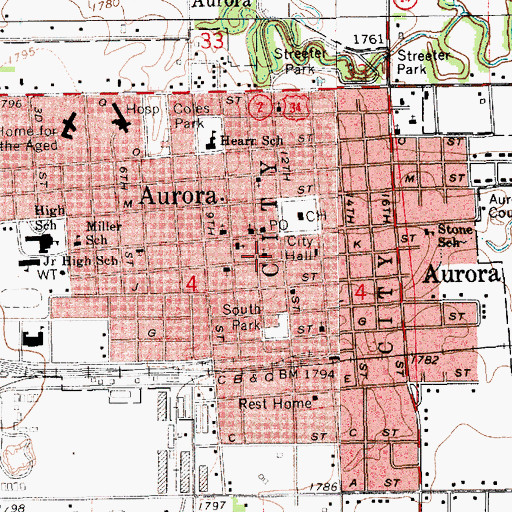 Topographic Map of Messiah Lutheran Church, NE