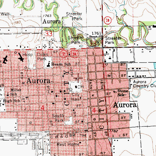 Topographic Map of Baha'i Faith, NE