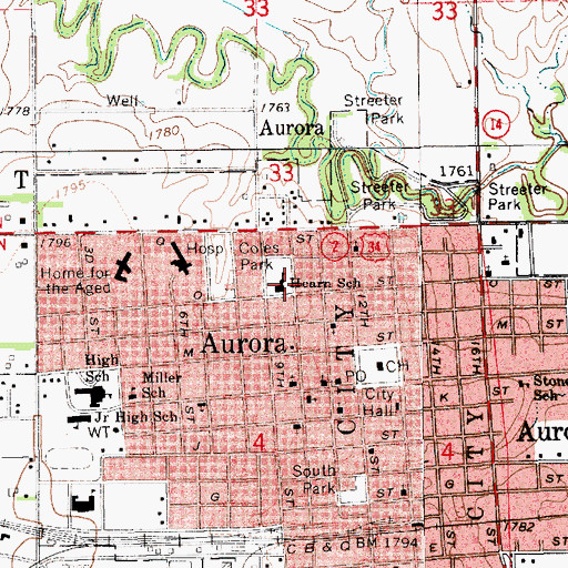 Topographic Map of Saint Marys Catholic Church, NE