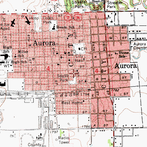 Topographic Map of Faith Community Church, NE