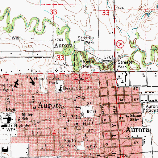 Topographic Map of Seventh Day Adventist Church, NE