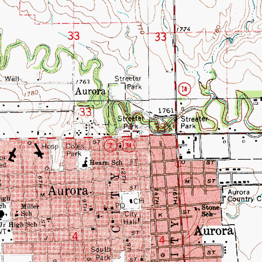 Topographic Map of Deep Well Irrigation Historical Marker, NE