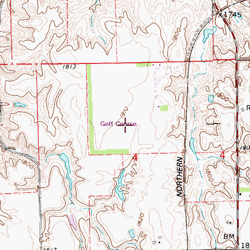 Topographic Map of Valley View Golf Course, NE