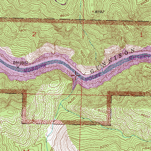 Topographic Map of Round Corral Creek, CO