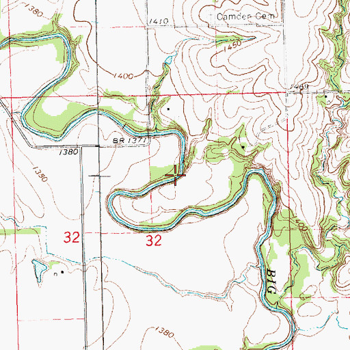 Topographic Map of Camden (historical), NE