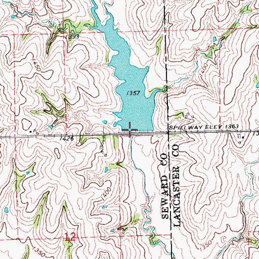 Topographic Map of Meadowlark Lake, NE