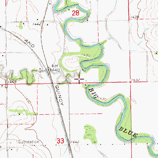 Topographic Map of Issac Walton Cabin, NE