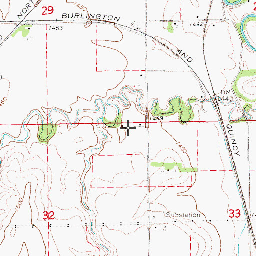 Topographic Map of Twin Oaks Mobile Park, NE