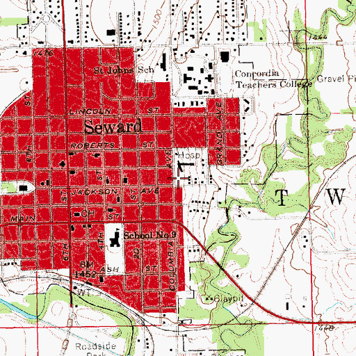 Topographic Map of Memorial Clinic, NE