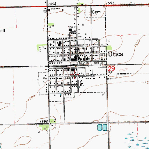 Topographic Map of Saint Paul Lutheran Church, NE
