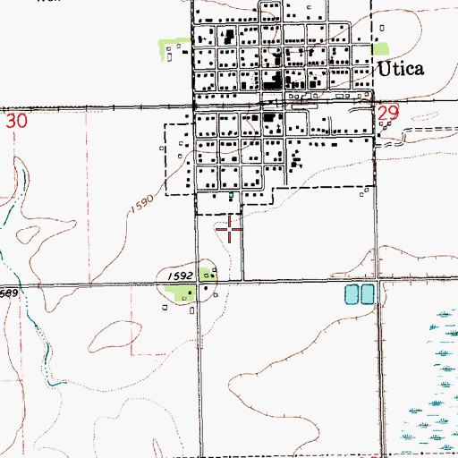 Topographic Map of Community Care of Utica, NE
