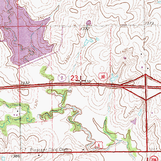 Topographic Map of Twin Lakes Camp-N-Shop, NE
