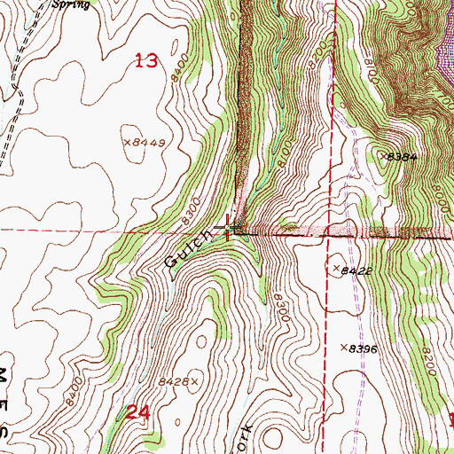 Topographic Map of East Fork Dry Gulch, CO