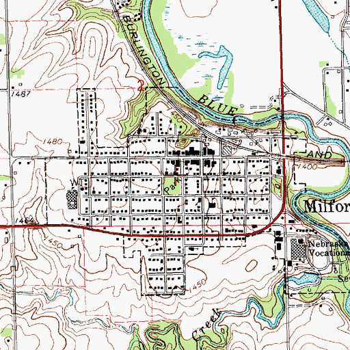 Topographic Map of United Methodist Church, NE