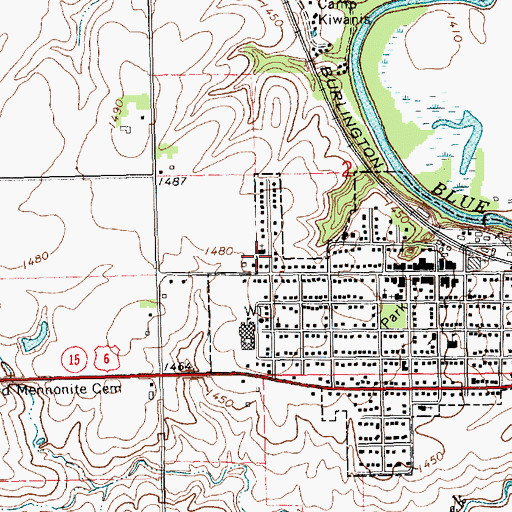Topographic Map of Beth-El Mennonite Church, NE