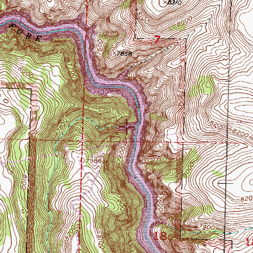 Topographic Map of Dry Gulch, CO