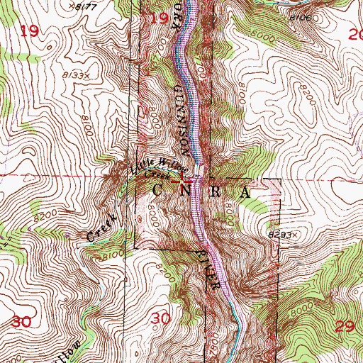 Topographic Map of Little Willow Creek, CO
