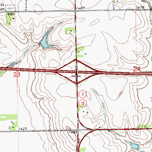 Topographic Map of Interchange 382, NE