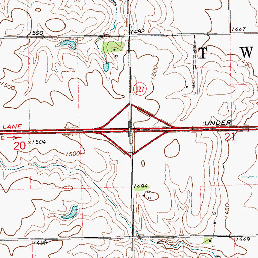 Topographic Map of Interchange 379, NE