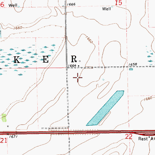 Topographic Map of Township of Baker, NE