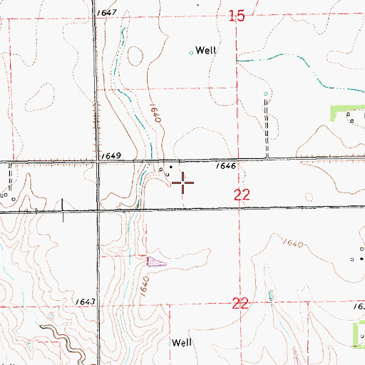Topographic Map of Township of Thayer, NE