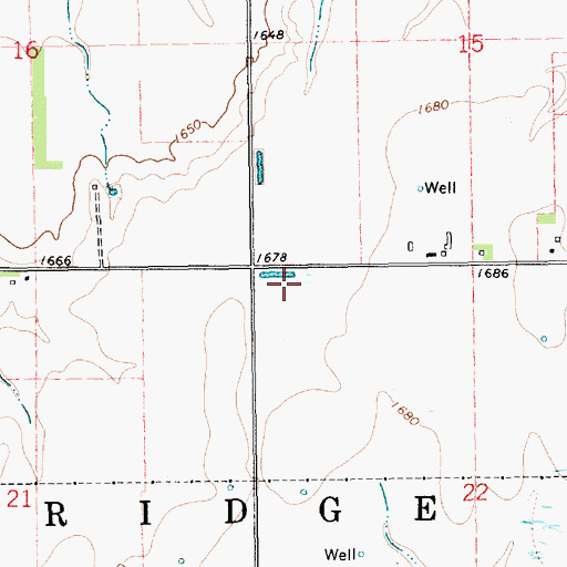Topographic Map of Township of Lockridge, NE