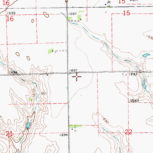 Topographic Map of Township of Henderson, NE