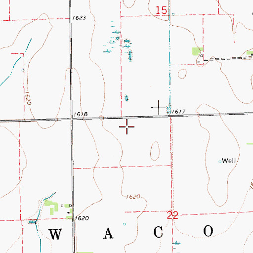 Topographic Map of Township of Waco, NE