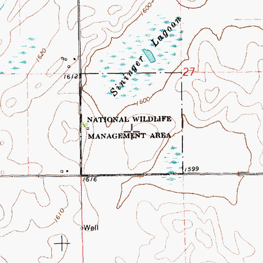 Topographic Map of Sinninger Federal Waterfowl Production Area, NE