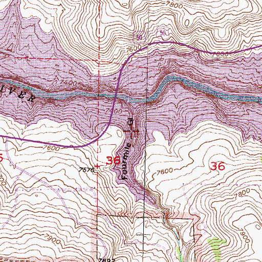 Topographic Map of Fourmile Gulch, CO