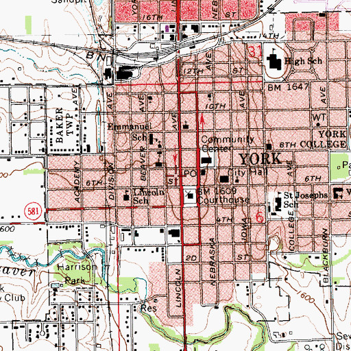 Topographic Map of Mid-America Vision Center, NE