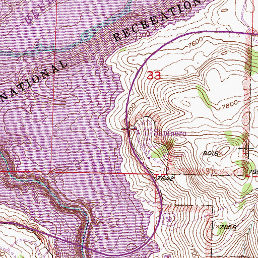 Topographic Map of Sapinero, CO