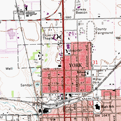 Topographic Map of Specialty Clinic West, NE