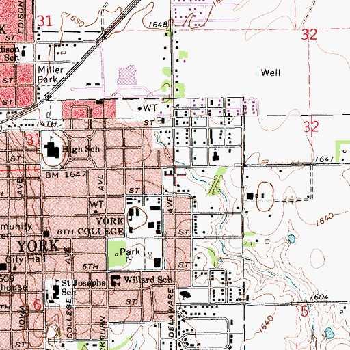 Topographic Map of Dale Larsen Christian Academy, NE