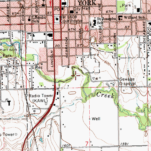 Topographic Map of Beaver Creek Park, NE