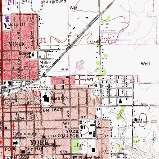 Topographic Map of Duke Park, NE